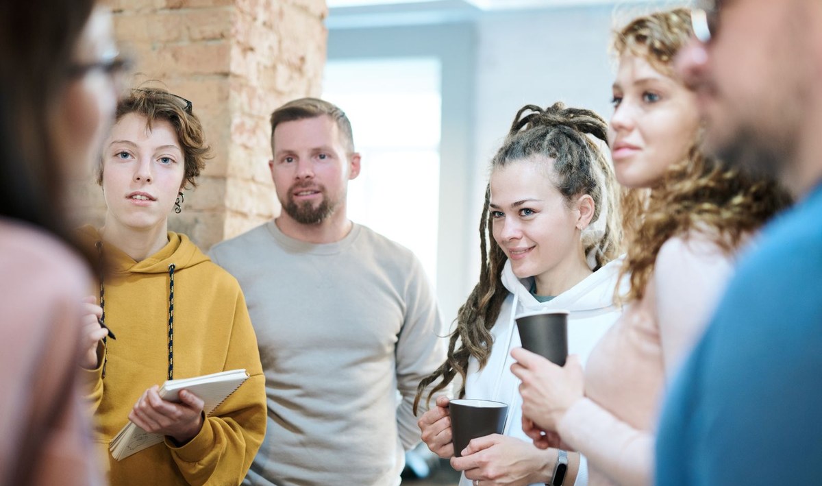 An informal team planning conversation